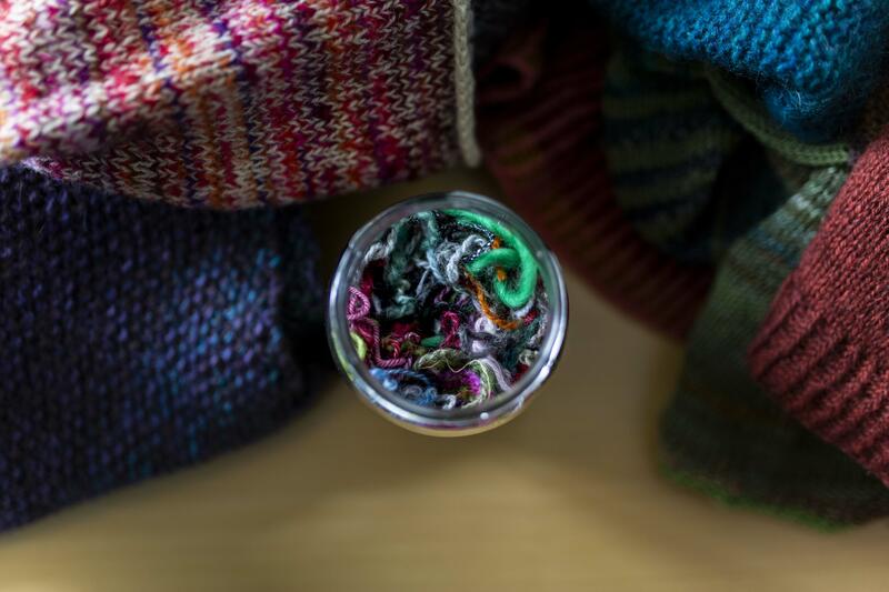 garn i syltetøyglas