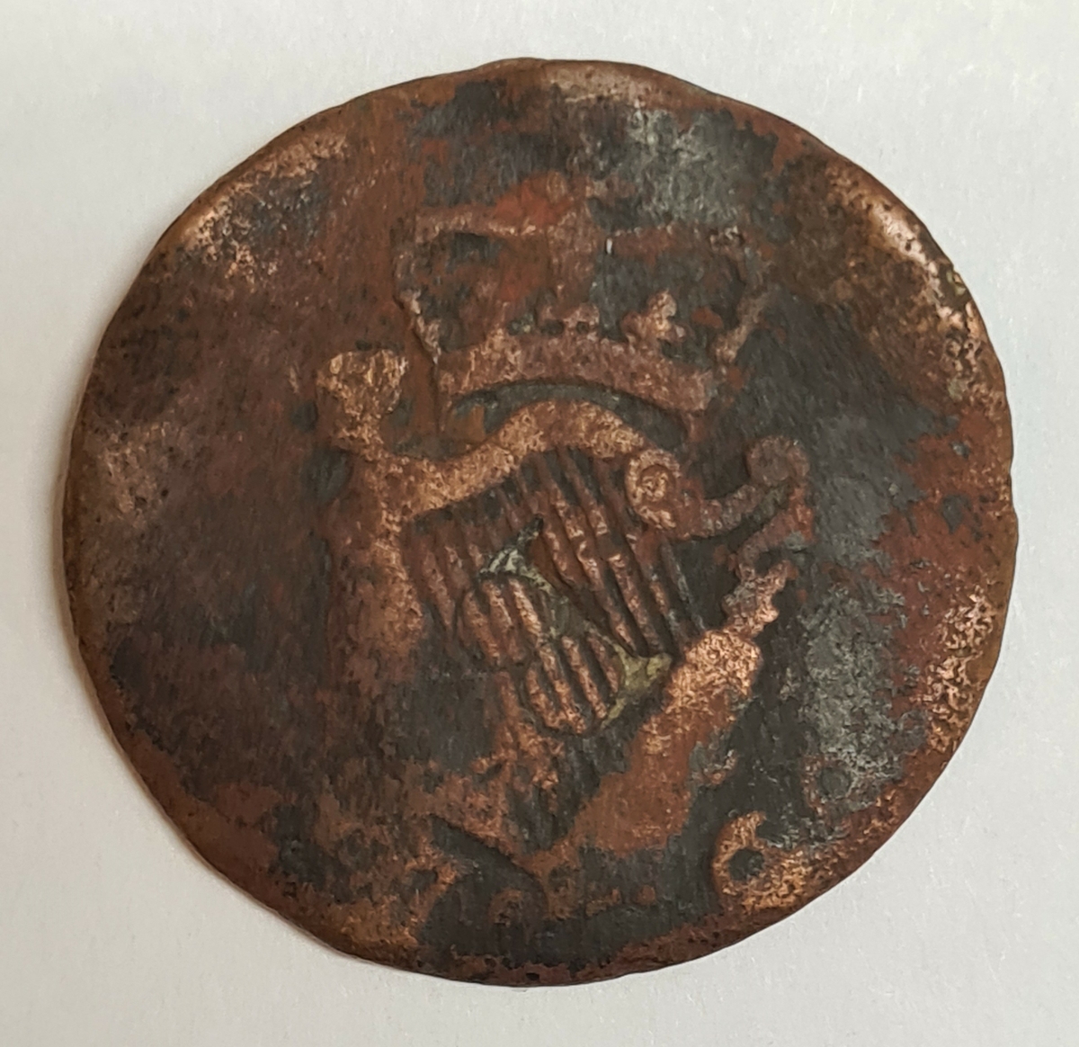Två mynt från Storbritanien.
Penny, 1799
Penny, 176?