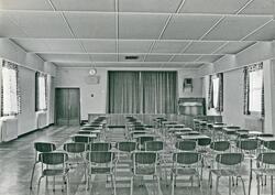 Musikksal ved Hauge skole, ca. 1956.