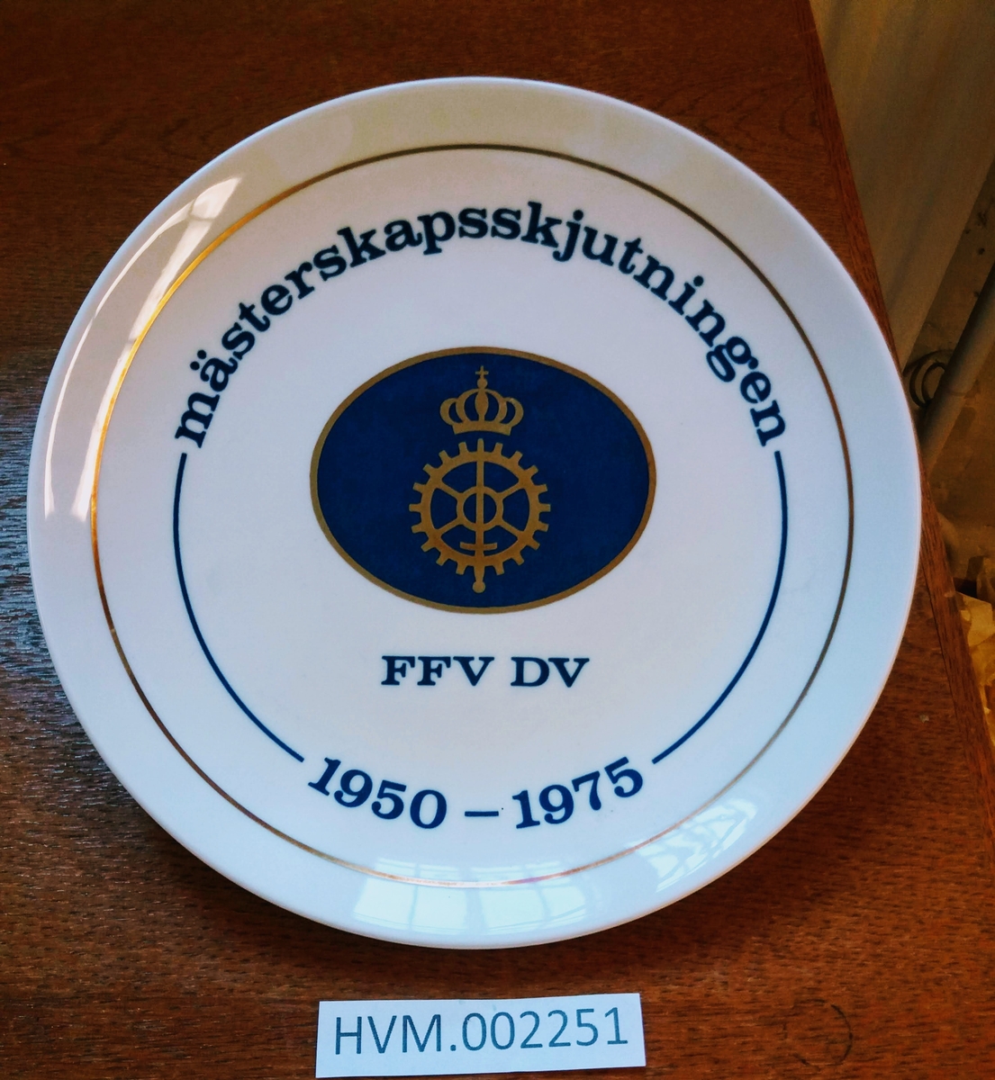 Tallrik porslin, FFV DV 1950 - 1975