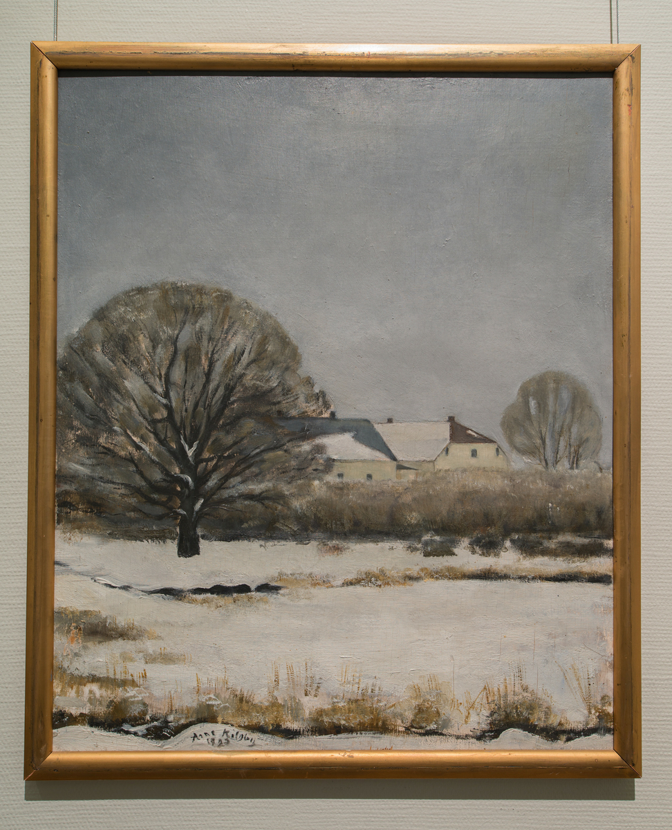 Kilsby gård en vinterdag [Målning]