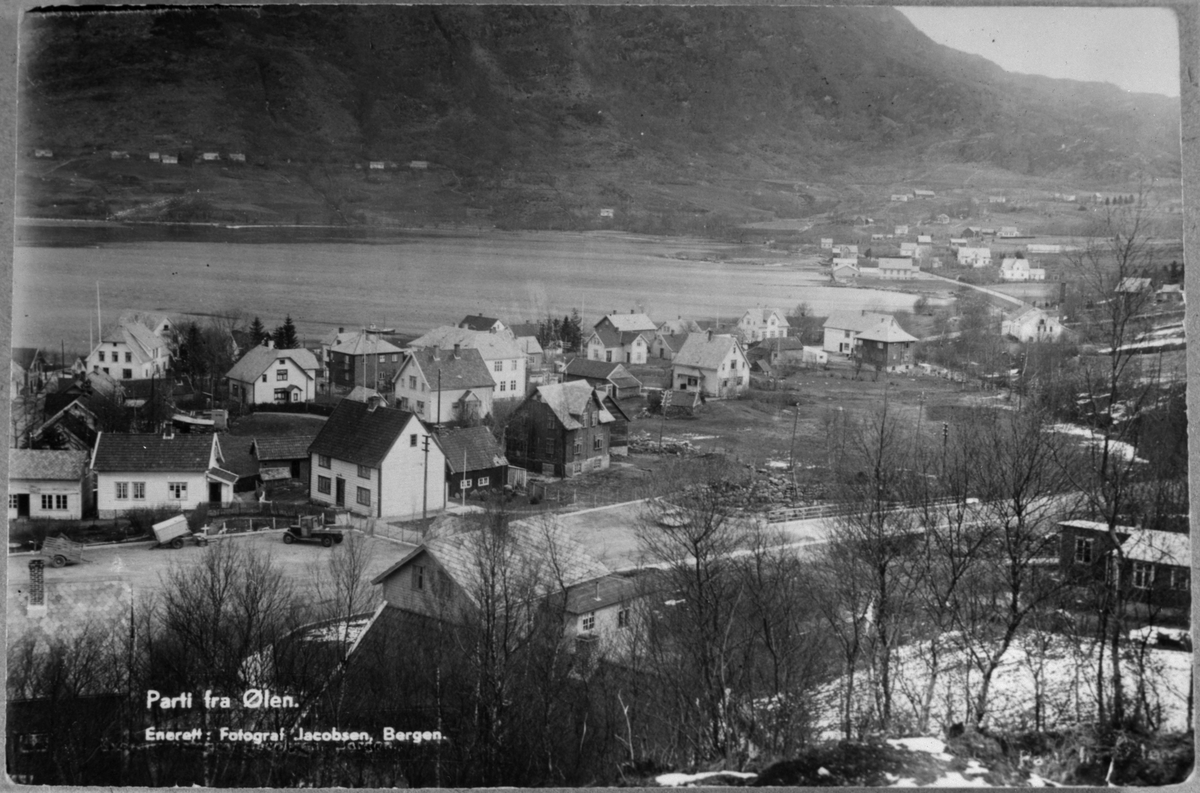 Landskap frå Ølensjøen sett mot aust, ca. 1935.