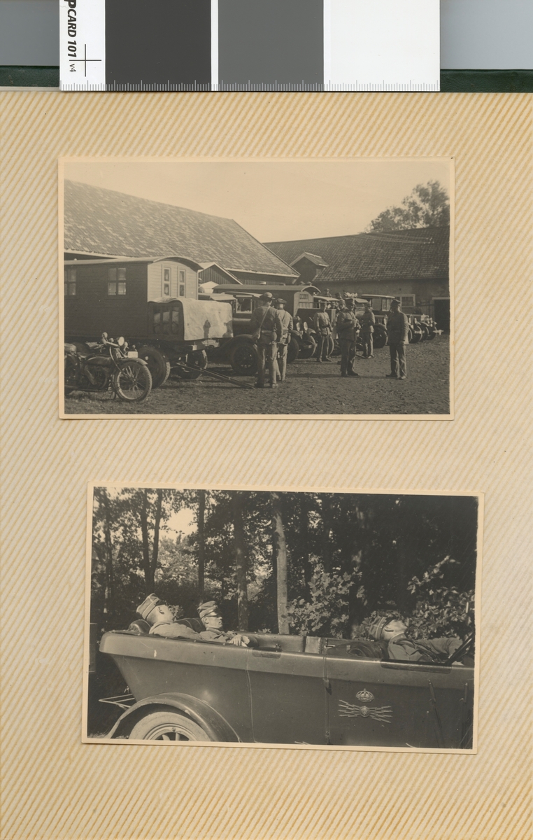 Text i fotoalbum: "Med Fälttelegrafkåren i Västergötland aug 1931".