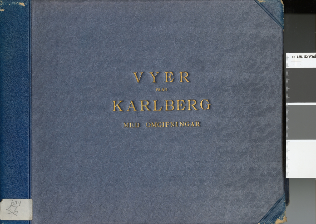 Omslag till fotoalbum: "Vyer från Karlberg med omgifningar"