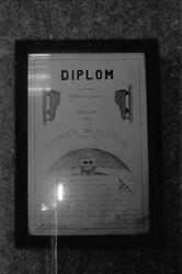 Diplom innen skøyteløp, fra 1946. Løp mellom elektrikerene o