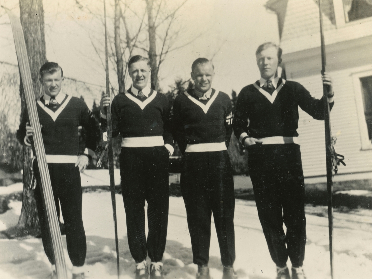 De fire norske hopperne i OL Lake Placid 1932