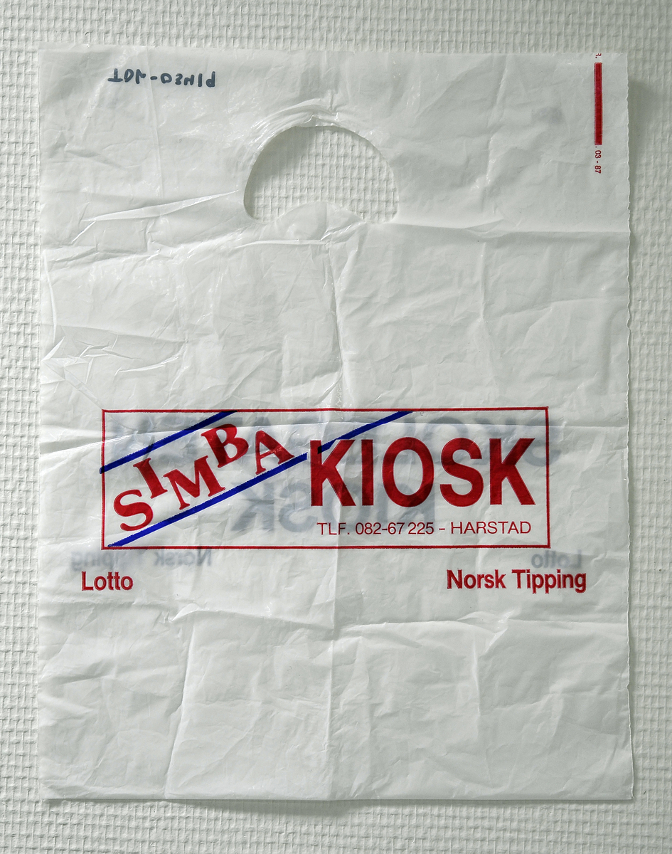 Plastpose fra Simba kiosk i Harstad