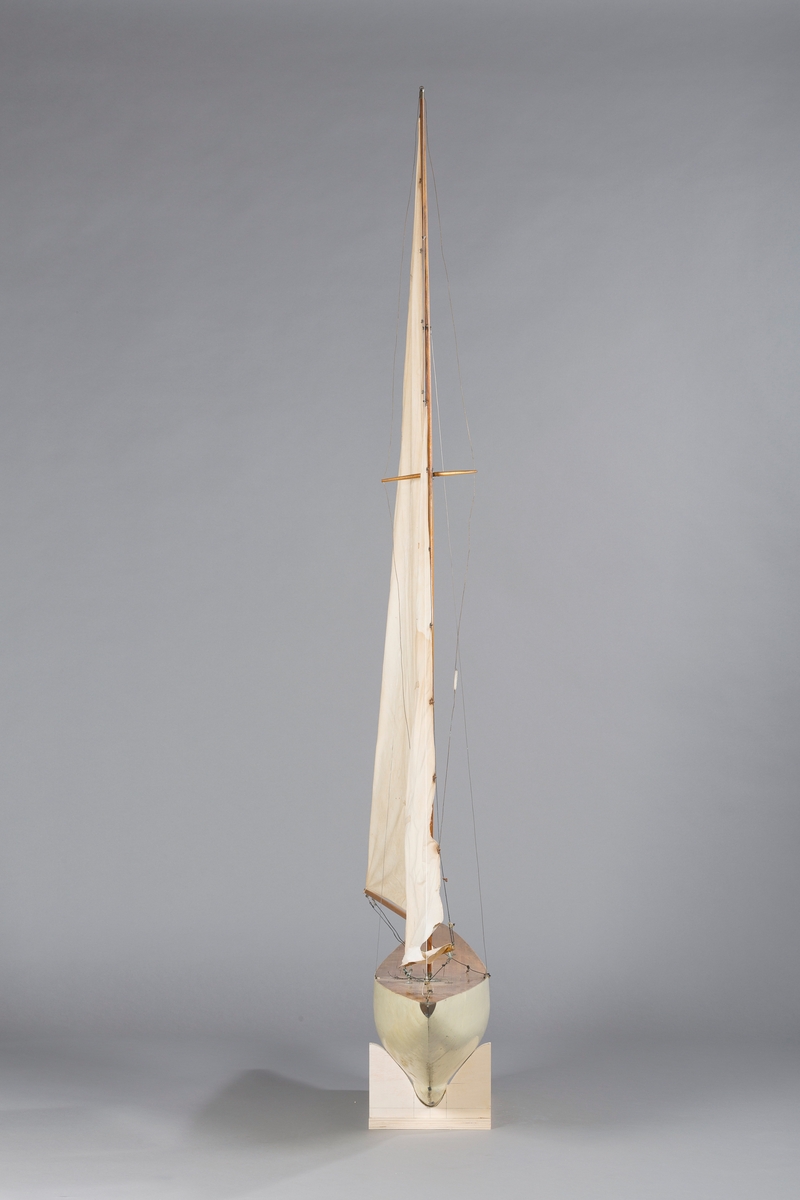 1 meter med seil og mast