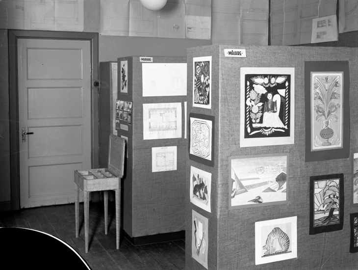 Text till bilden: "Verkstadsskolorna. Utställningen v.t. 1941".