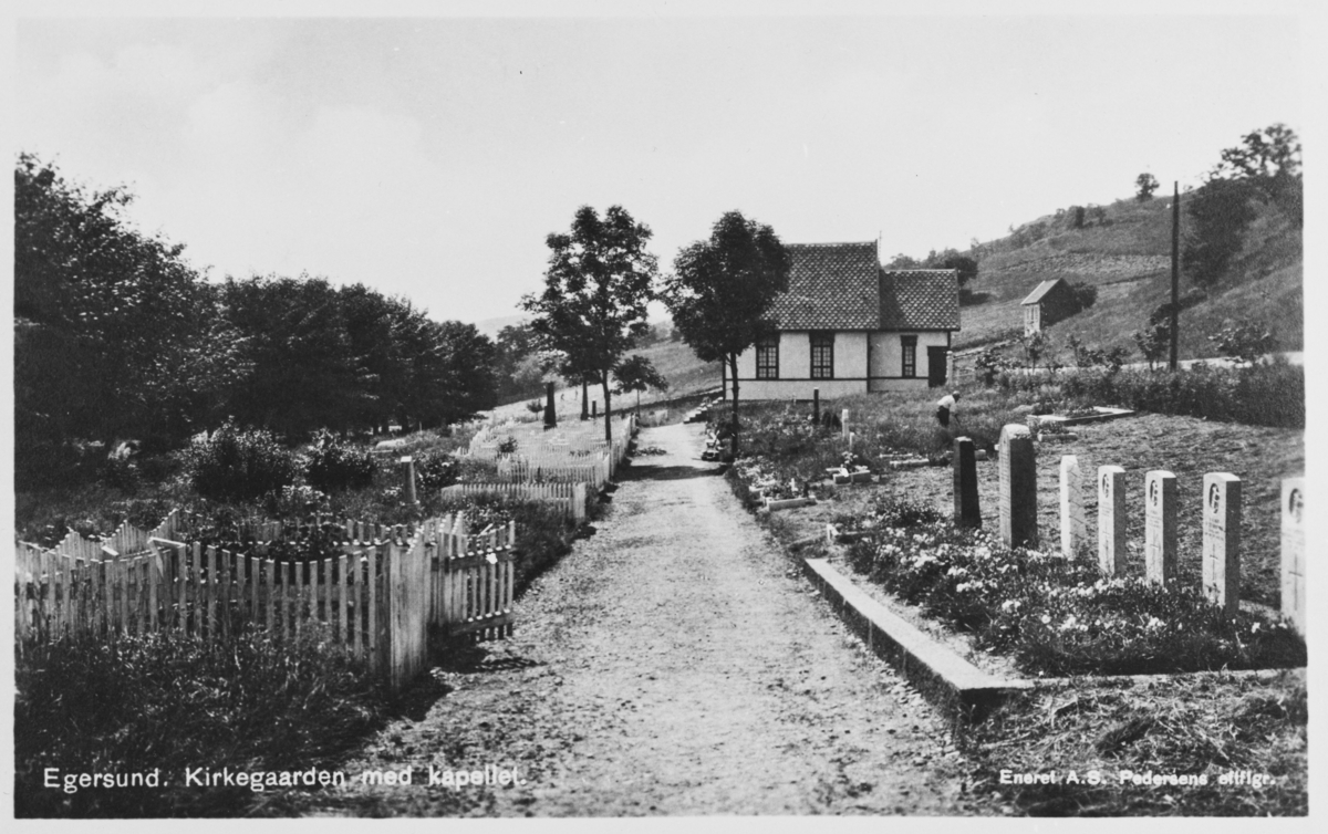 Egersund kirkegård, ca. 1918.