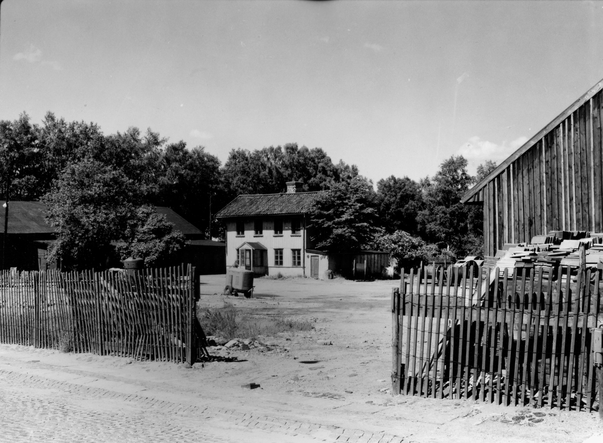 Storgatan 54, Gasverkets hus, f.d. Enighetens lokal, f.d. badhus. Från NM:s byggnadsinventering 1957.
