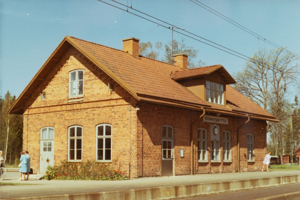 Rönneshytta, järnvägsstationen. Byggnadsår 1873, riven på 1970-talet