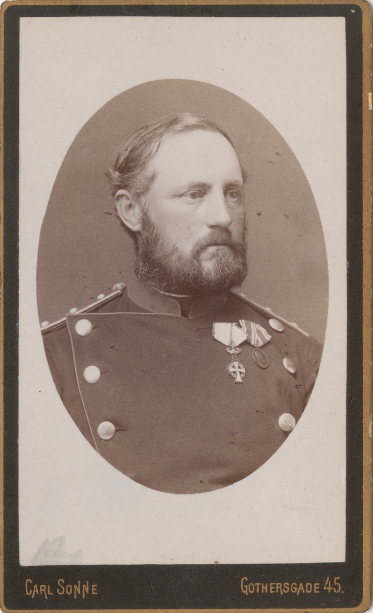 Porträtt av okänd officer, danska armén.