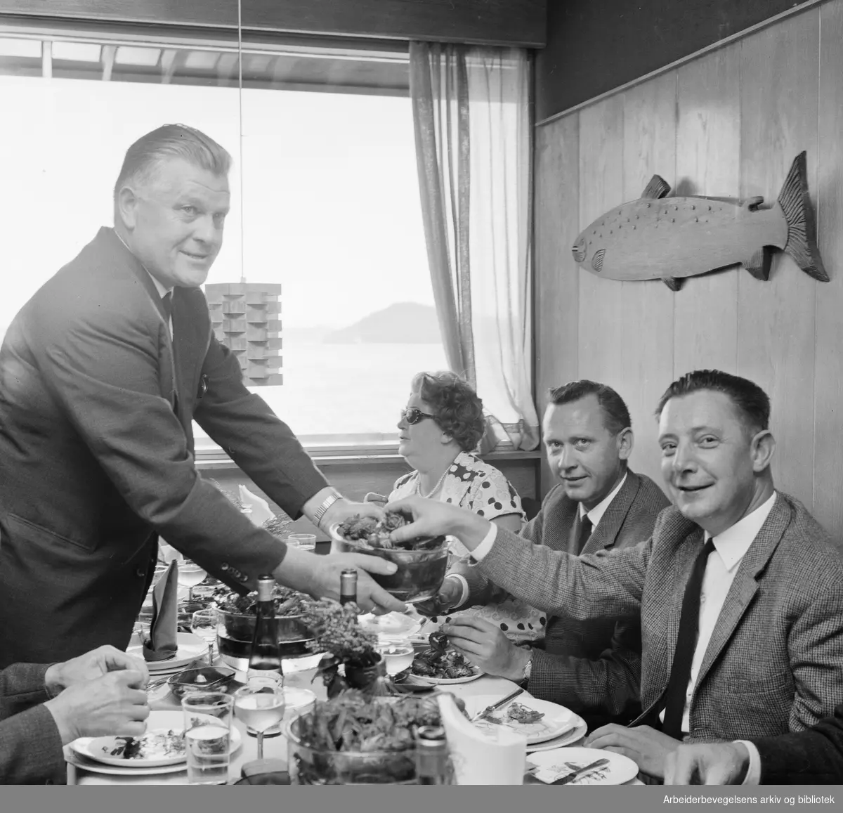 Restaurant Fregatten på Palekaia i Bjørvika. August 1966.