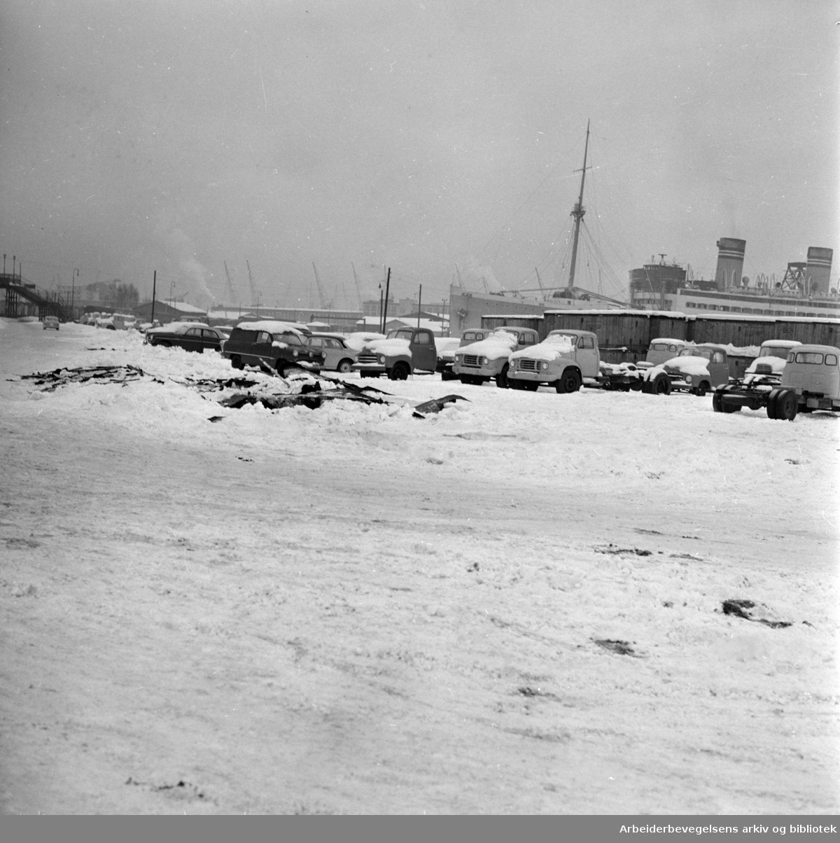 Strandpromenaden. Februar 1959