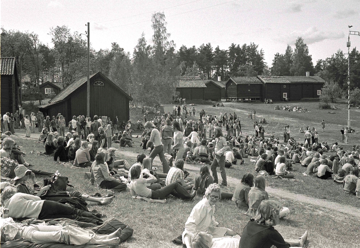 Musikfestival på pingstdagen 1974 på Vallby Frilufts och hembygdspark (DN)
