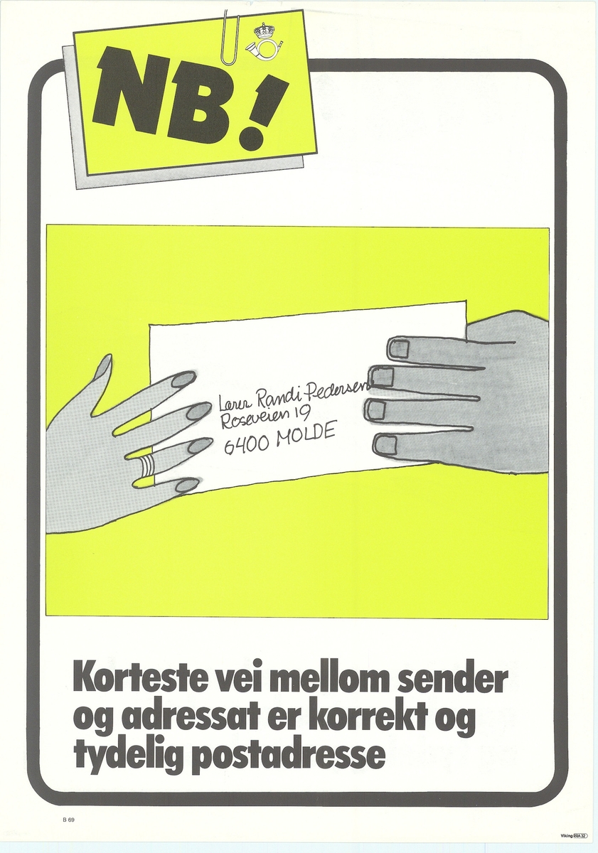 Informasjonsplakat med hvit bunnfarge, motiv og tekst. Tosidig plakat med tekst på nynorsk og bokmål.