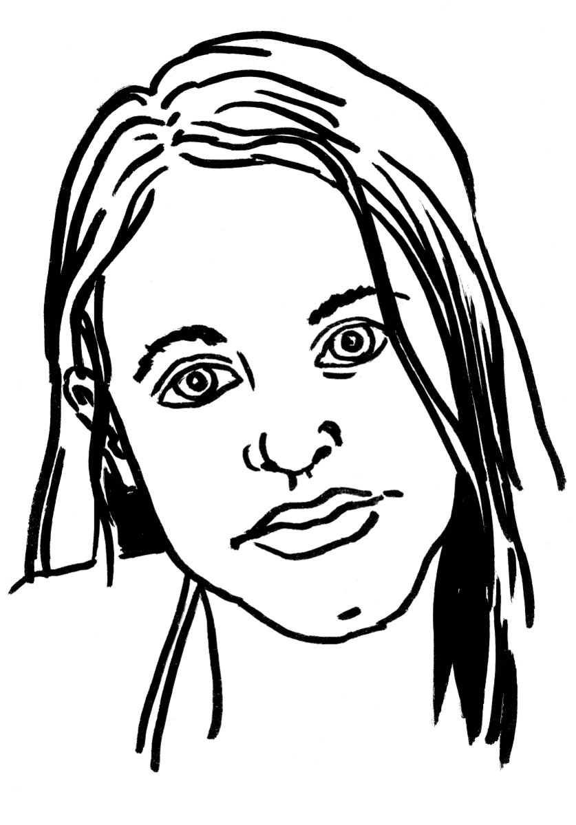 Drawing illustrating a woman.