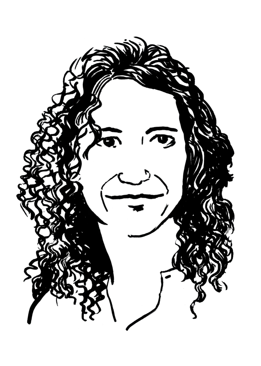 Drawing illustrating a woman.
