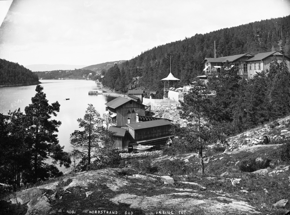 Nordstrand bad fotografert mot Ulvøysundet.
