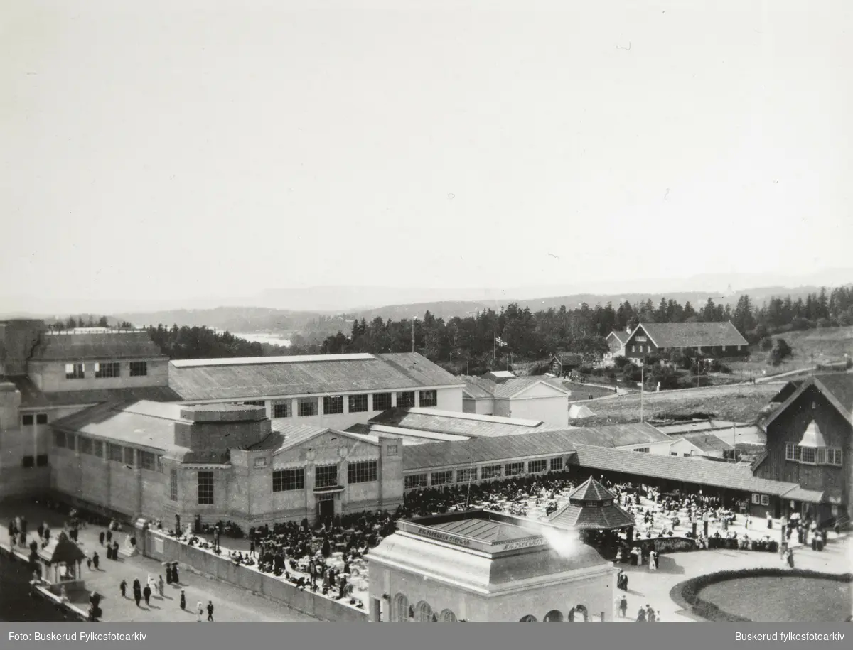 Jubileumsutstillingen på Frogner i 1914. Utstillingsbygningen