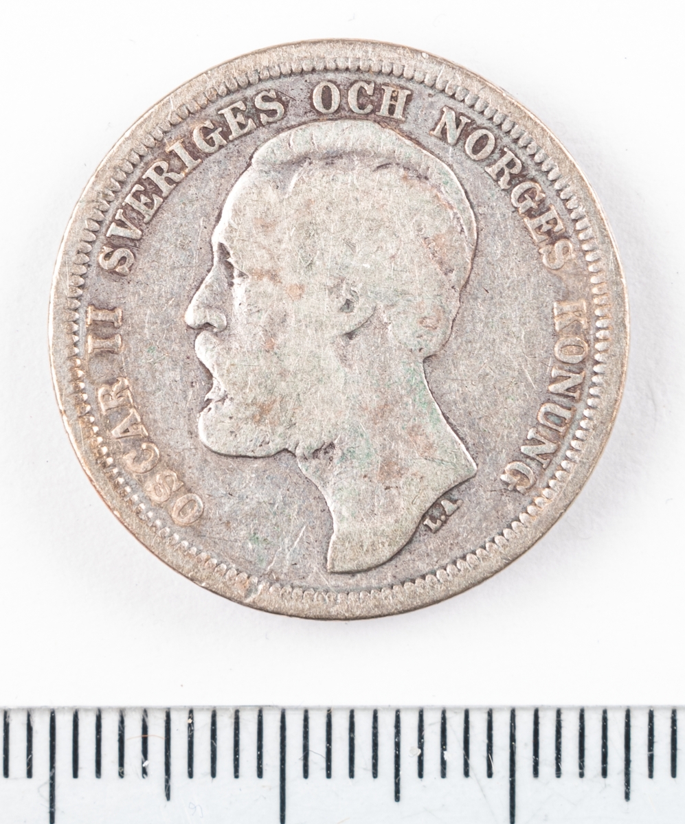 Mynt, Sverige, 1 krona, 1883.