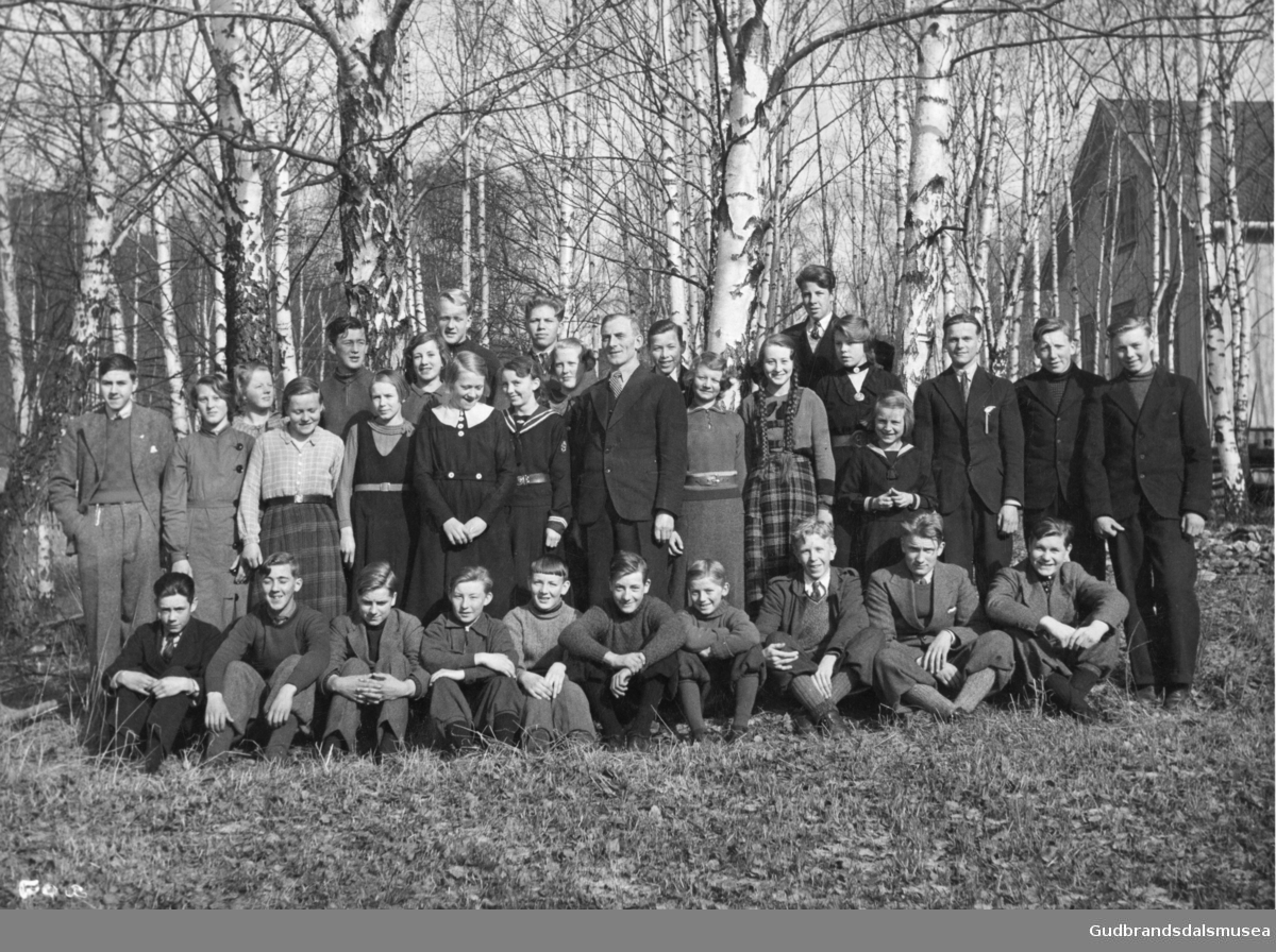 Fortsettelsskole Fåvang, Ringebu 1936-1937.