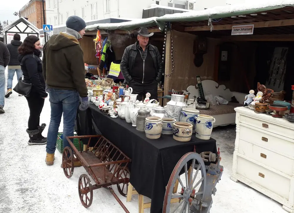 Markedshandel på Grundsetmartn 2017.