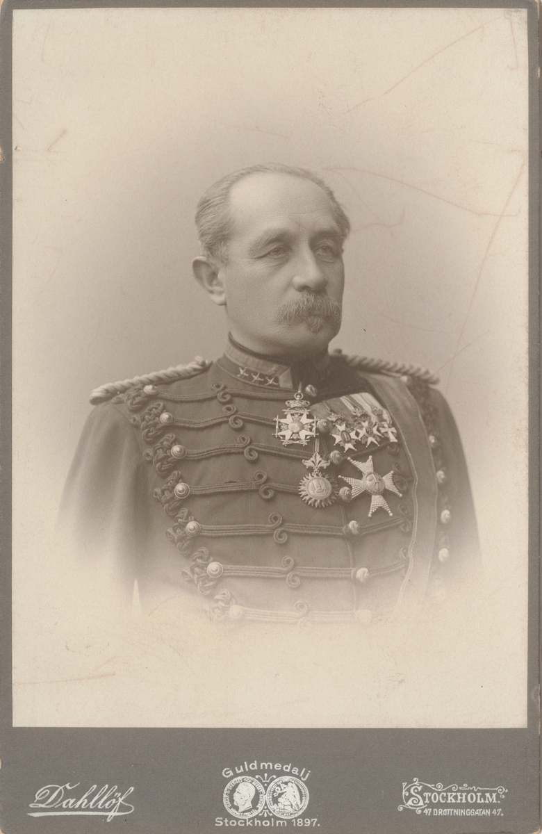 Porträtt av John Christian Bratt, överste vid Göta artilleriregemente A 2.