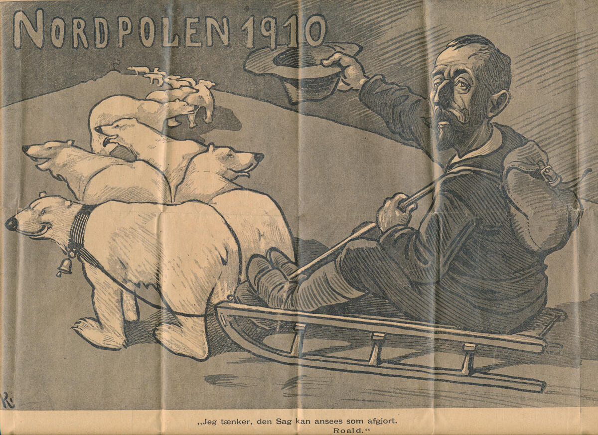 Detail from a drawing that appeared in the magazine "Vikingen" 2.11.1909