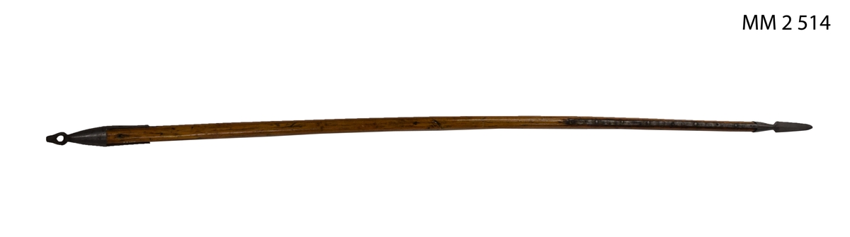 Änterpik för svenska flottan (1700-talet). Skaftet av trä med doppsko av järn.