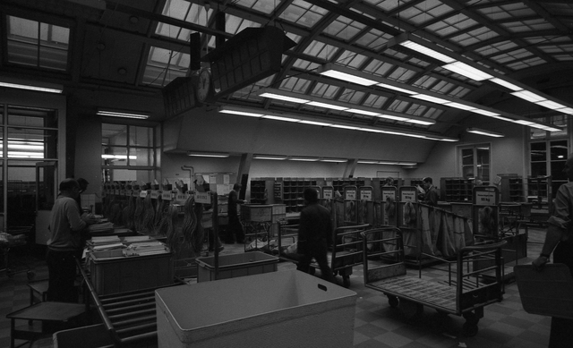 Stora sorteringshallen, ankommande avdelningen,
Stockholmssorteringen.