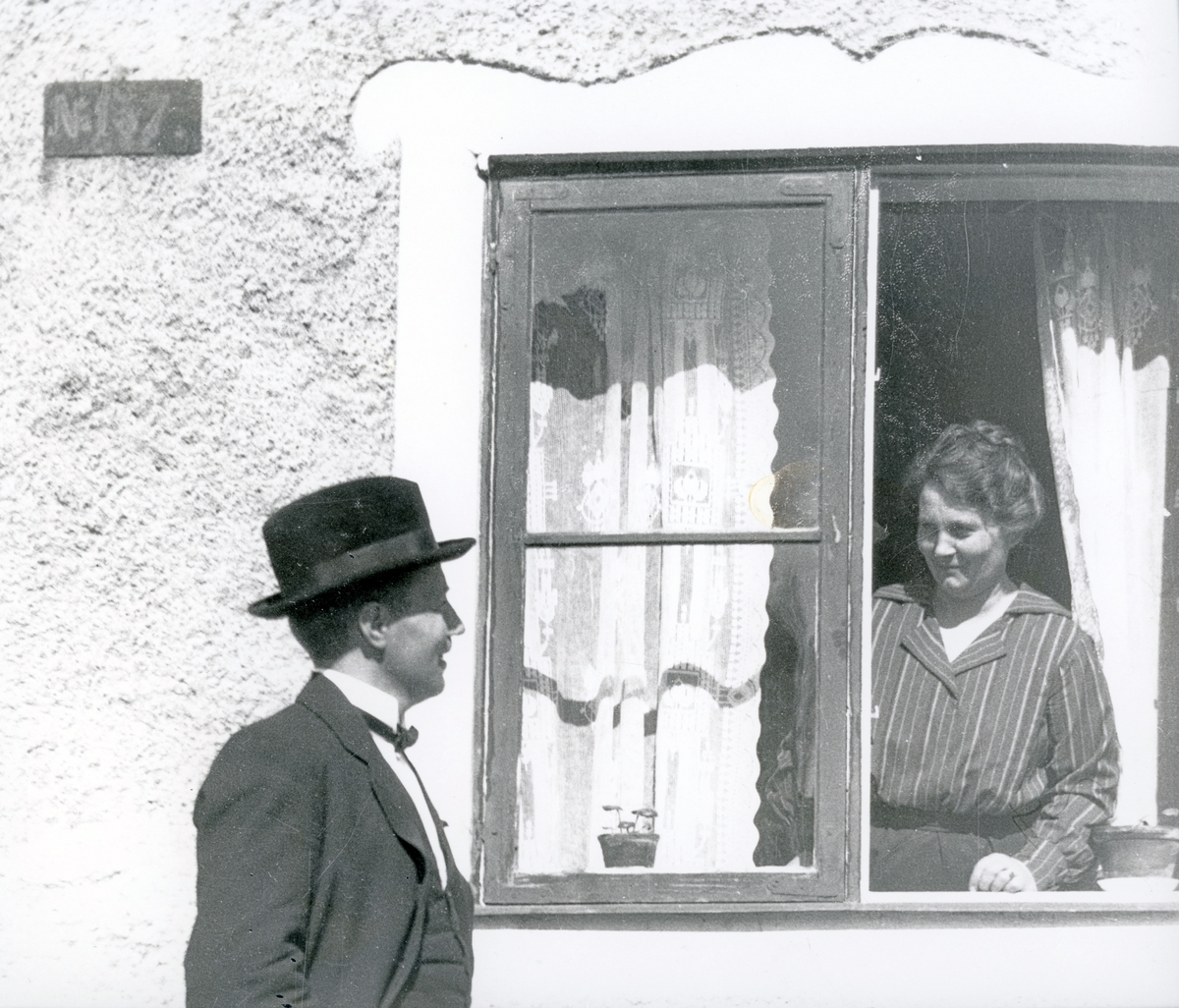 Typografen Allan Lundquist med fru. Fotograf Eric A. Lundquist