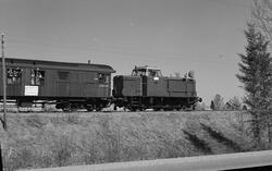 Diesellokomotiv Di 2 845 med jernbaneaksjonens ekstratog til