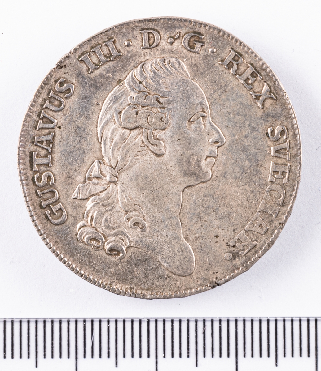 Mynt, Sverige, 2/3 rikdaler, 2 daler s.m, 1778.
