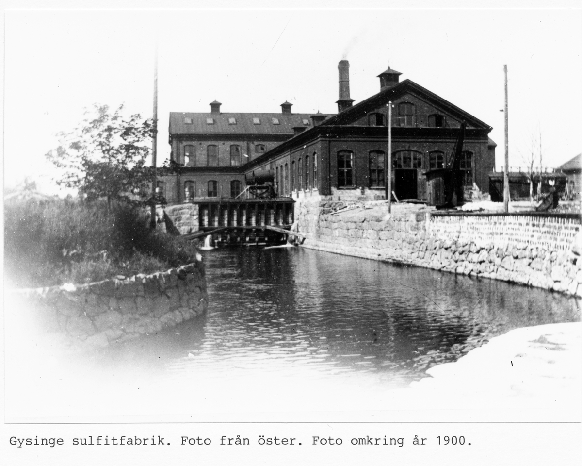 Gysinge sulfitfabrik omkring 1900.