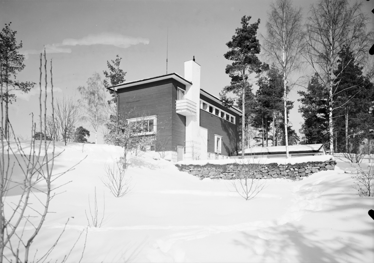 Arkitekturfoto av trevilla på Snarøya i Oslo.