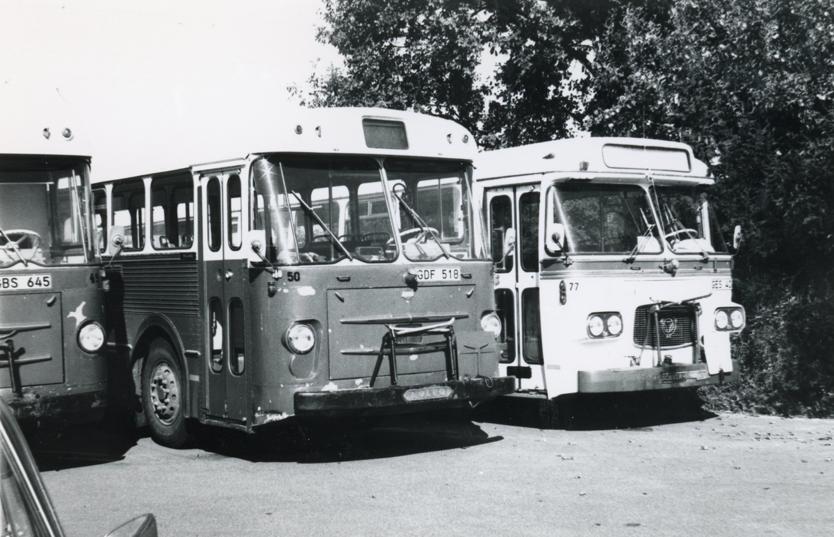 Buss nr 50, Linköpingstrafiken år 1981. Reg. nr GDF 518, Volvo B 65506, ch.nr 655 - 1713, antal pasagerare 71. Såld 8/9 1982 till Arboga.