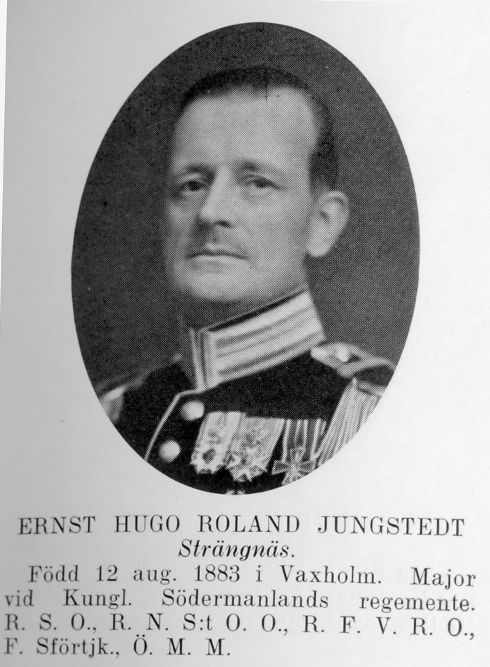 Strängnäs 1934


Major Ernst Hugo Roland Jungstedt
Född: 1883-08-12 Vaxholm
Död:  1970-10-18 Oscar, Stockholm