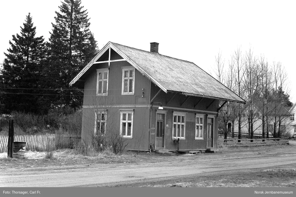 Aurskog stasjonsbygning på den nedlagte Aurskog-Hølandbanen