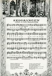 Den såkalte «Skogsangen», slik den ble gjengitt i Norges Sko