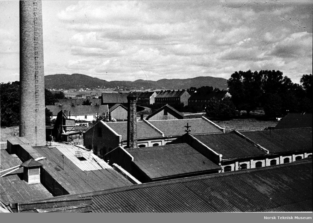 Nitedals Tændstikfabrik på Grønvold (Helsfyr). Ombygging juli 1934.
