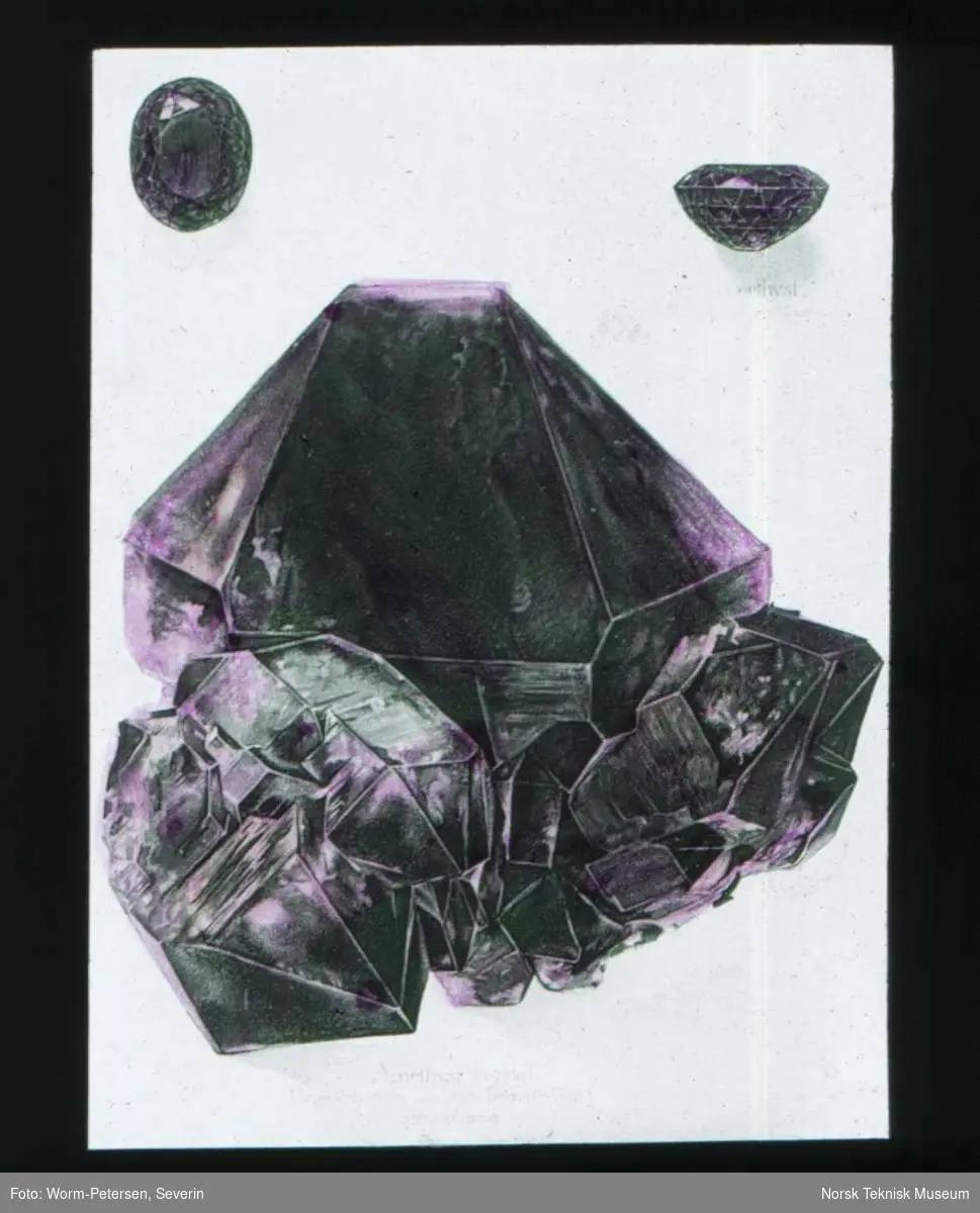 Amethyst, Delaware Co. Pennsylvania, USA, etter Kunz: Gems and Precious Stones