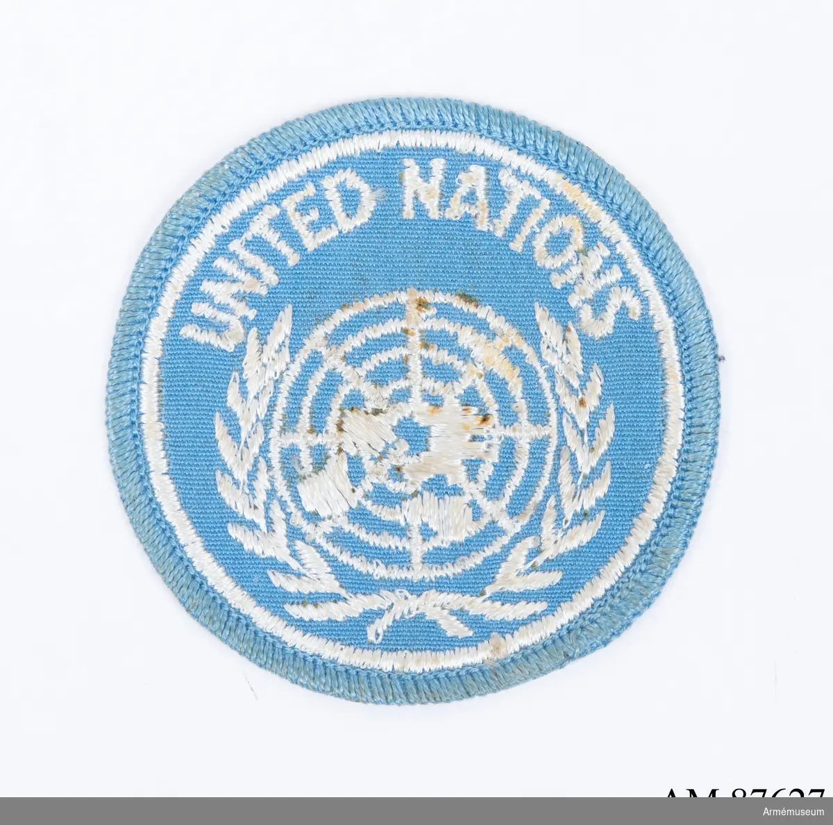 United Nation ljusblå tygmärke