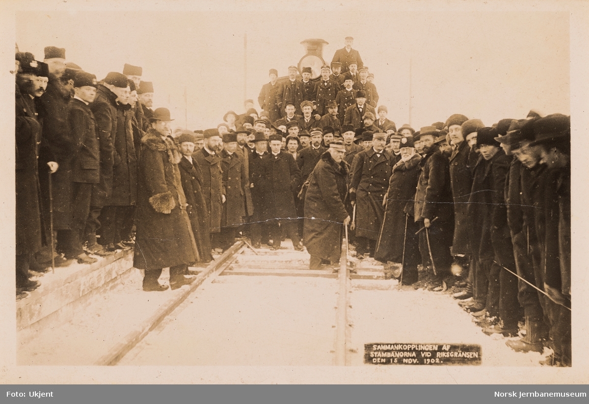 Sammenkobling av Ofotbanen og Malmbanen ved Riksgränsen 15. november 1902