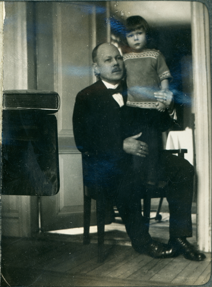 Georg Nyström med sonen Gustaf Fredrik
