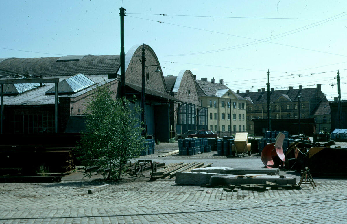 Sagene vognhall fotografert i 1974.