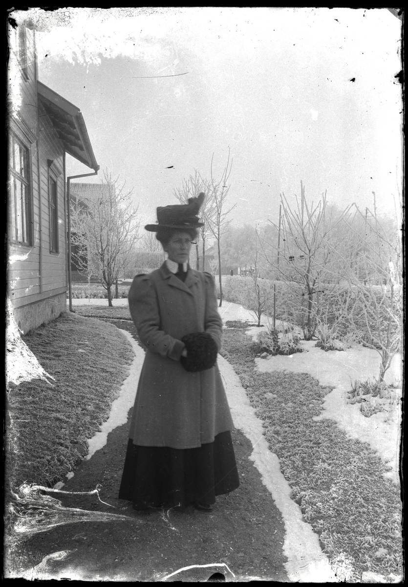 Vinterklädd kvinna