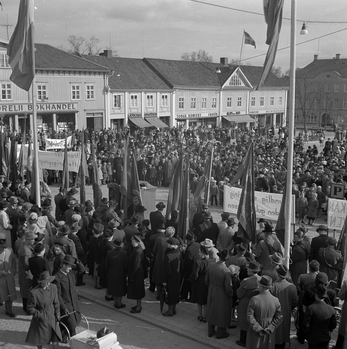 1 maj-firande på Stora torget 1947.