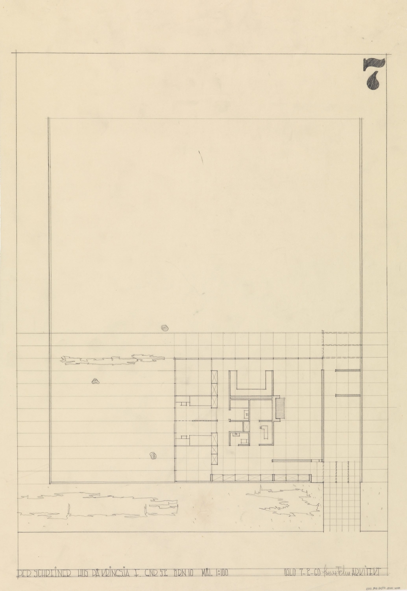 Villa Schreiner. Plan. [Plantegning] - Nasjonalmuseet ...